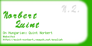 norbert quint business card